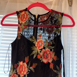 Calvin Klein Black Floral Lace Dress